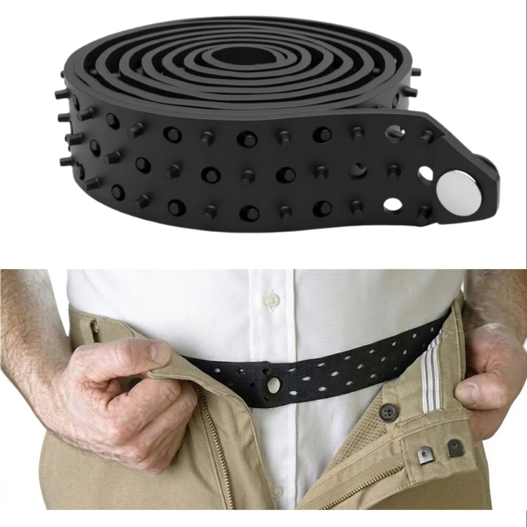 Shirt Tucker Rubber Belt — Black